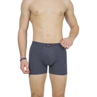 Men's Charcoal Grey Cotton Boxer Briefs with internal Elastic | Tzitzi Underwear