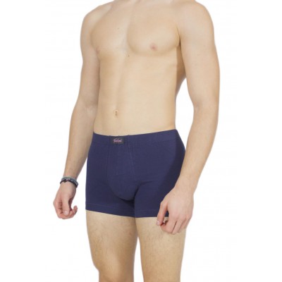 Men's Navy blue Cotton Boxer Briefs with internal Elastic | Tzitzi Underwear