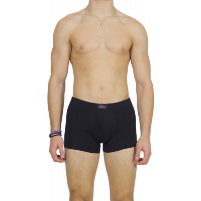 Men's Black Cotton Boxer Briefs with internal Elastic | Tzitzi Underwear