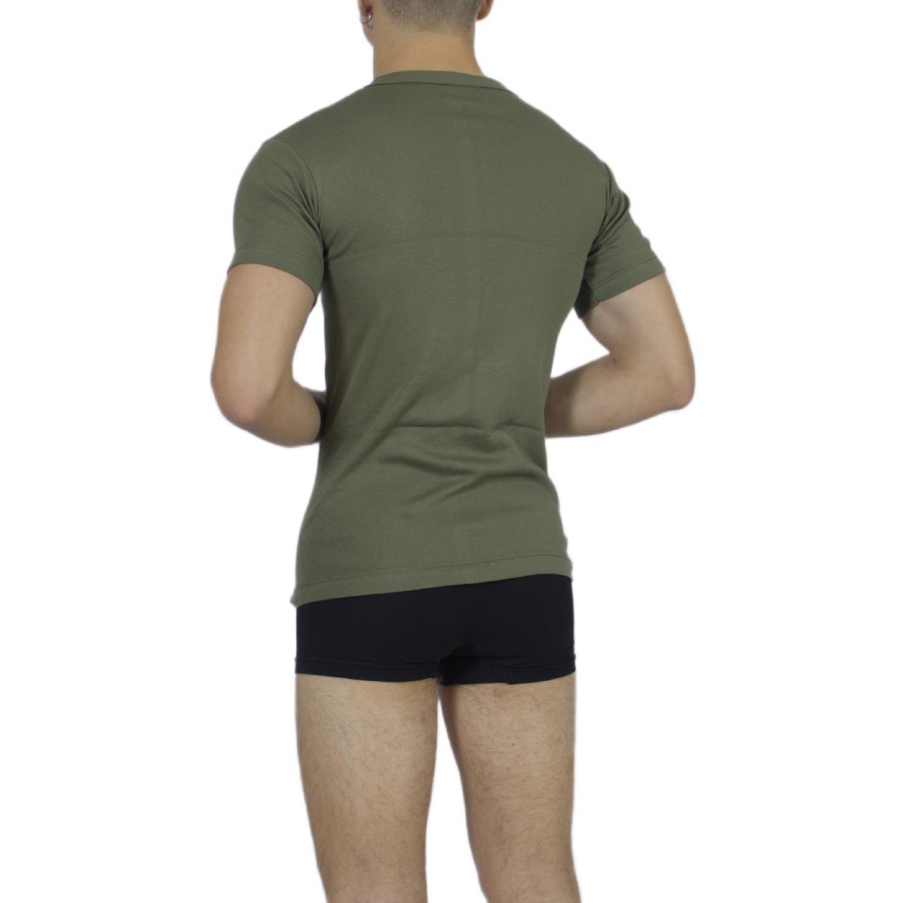 Men's Short Sleeve T-Shirt Khaki -Craftsmanship-Wholesale