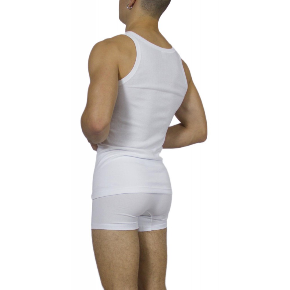 Men's tank top White -Craftsmanship-Wholesale