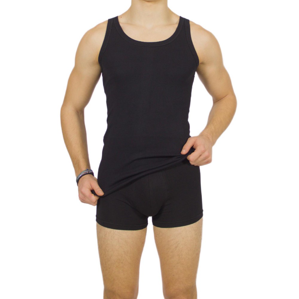 Men's tank top Black  -Craftsmanship-Wholesale
