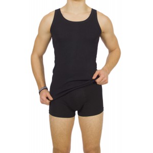 Men's tank top Black  -Craftsmanship-Wholesale