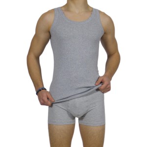 Men's tank top Grey Melange -Craftsmanship-Wholesale
