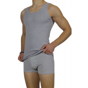 Men's tank top Grey Melange -Craftsmanship-Wholesale