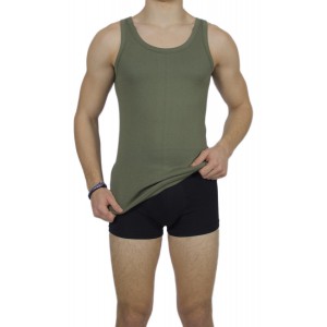 Men's tank top Khaki -Craftsmanship-Wholesale