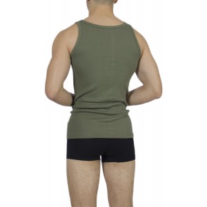 Men's tank top Khaki -Craftsmanship-Wholesale