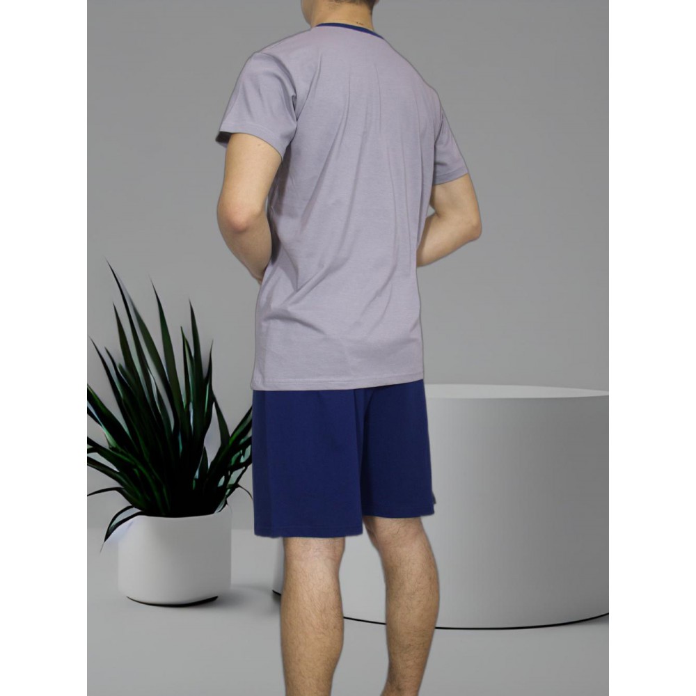 mens-summer-cotton-pajamas-gray-Navigator-print-greek-manufacturer-tzitzi-underwear