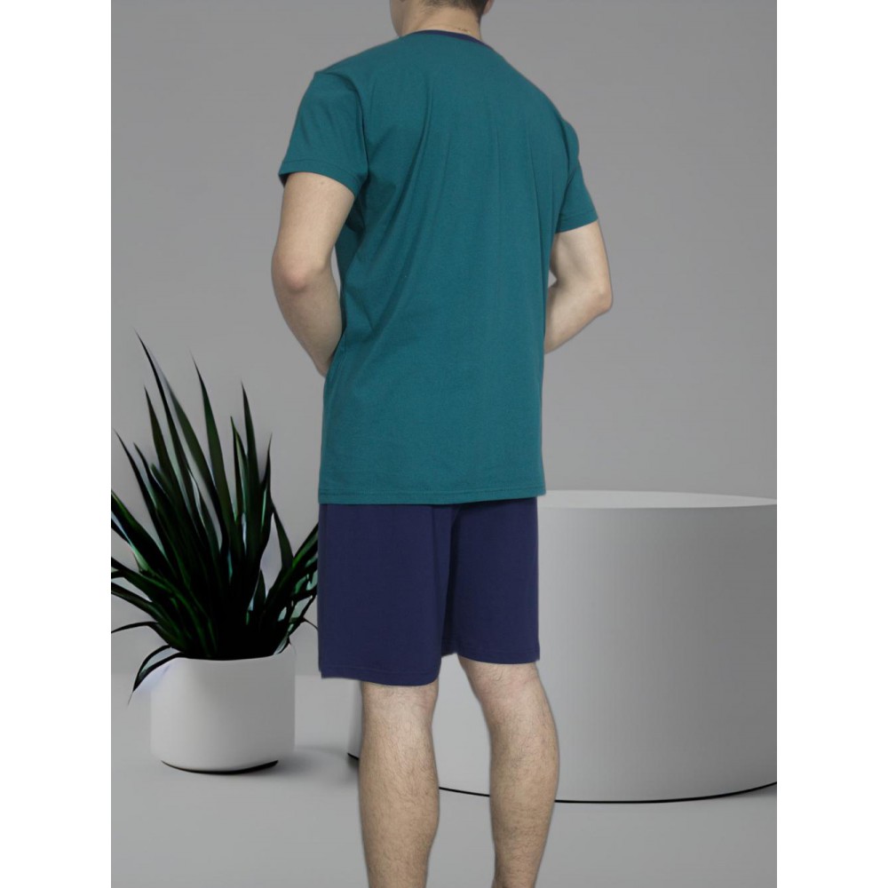 mens-summer-cotton-pajamas-Petrol-L.A-print-greek-manufacturer-tzitzi-underwear