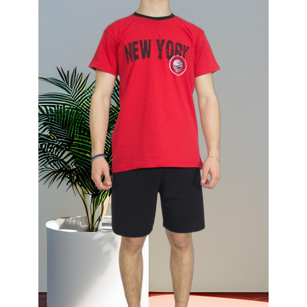 mens-Summer-pajamas-cotton-Red-print-New-York-greek-underwear-factory-wholesale-tzitzi-underwear