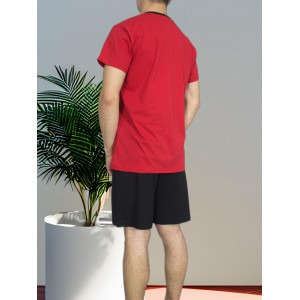 mens-Summer-pajamas-cotton-Red-print-New-York-greek-underwear-factory-wholesale-tzitzi-underwear