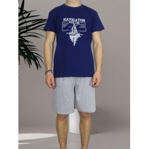mens-summer-cotton-pajamas-Blue-Navigator-print-greek-manufacturer-tzitzi-underwear