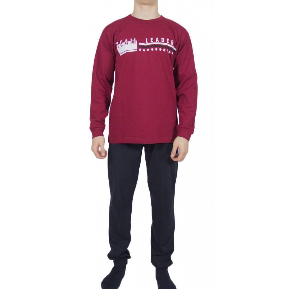 mens-winter-pajamas-cotton-Bordeaux-print-Leader-greek-underwear-factory-wholesale-tzitzi-underwear