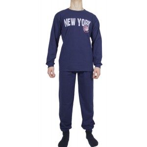 mens-winter-pajamas-cotton-Navy blue-print-New-York-greek-underwear-factory-wholesale-tzitzi-underwear