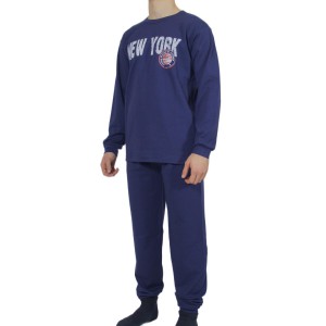 mens-winter-pajamas-cotton-Navy blue-print-New-York-greek-underwear-factory-wholesale-tzitzi-underwear