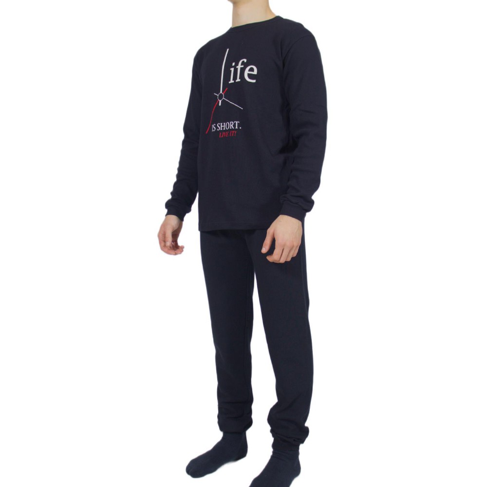 mens-winter-pajamas-cotton-Black-print-Life-greek-underwear-factory-wholesale-tzitzi-underwear