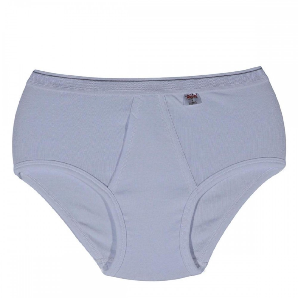 Men's Classic White Briefs with External Elastic - Tzitzi Underwear