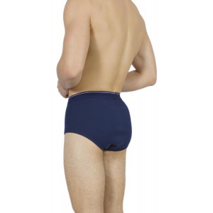 Men's Classic Navy Blue Briefs with External Elastic - Tzitzi Underwear
