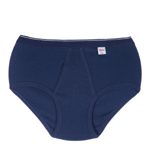 Men's Classic Navy Blue Briefs with External Elastic - Tzitzi Underwear