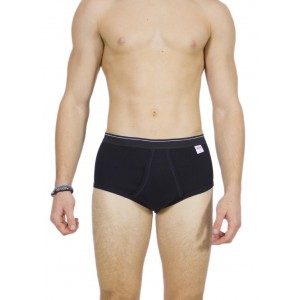 Men's Classic Black Briefs with External Elastic - Tzitzi Underwear