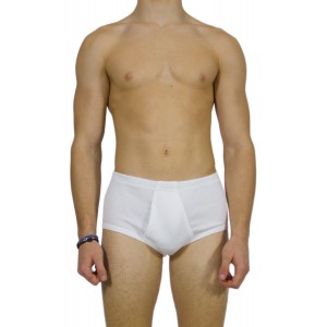 Men's Classic White Briefs with Internal Elastic - Tzitzi Underwear