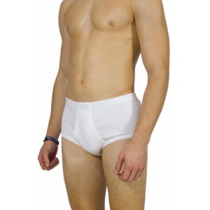 Men's Classic White Briefs with Internal Elastic - Tzitzi Underwear