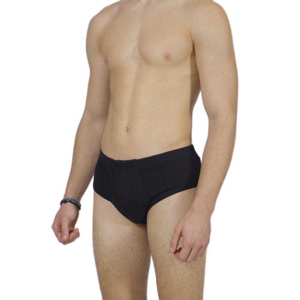 Men's Classic Black Briefs with Internal Elastic - Tzitzi Underwear