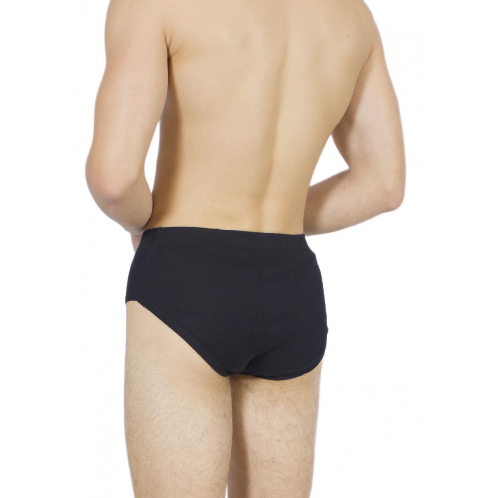 Men's Classic Black Briefs with Internal Elastic - Tzitzi Underwear