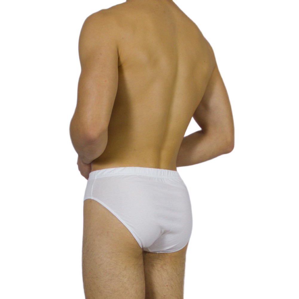 Men's Briefs White with Internal Elastic – Handicraft-wholesale- Tzitzi Underwear