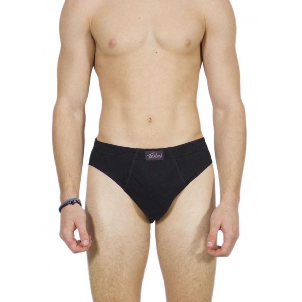 Men's Briefs Black with Internal Elastic – Handicraft-wholesale- Tzitzi Underwear