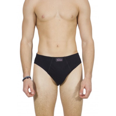 Men's Briefs Black 100% Cotton with Internal Elastic | Tzitzi Underwear