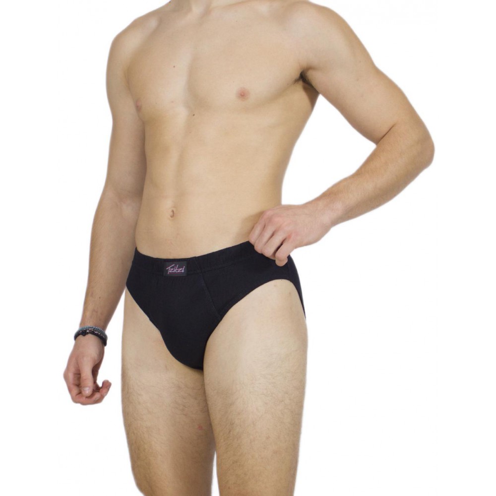 Men's Briefs Black with Internal Elastic – Handicraft-wholesale- Tzitzi Underwear