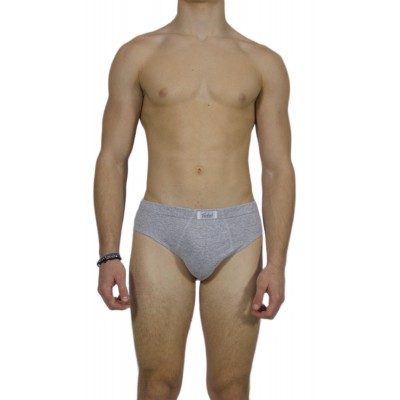 Men's Briefs Gray Melange 100% Cotton with Internal Elastic | Tzitzi Underwear