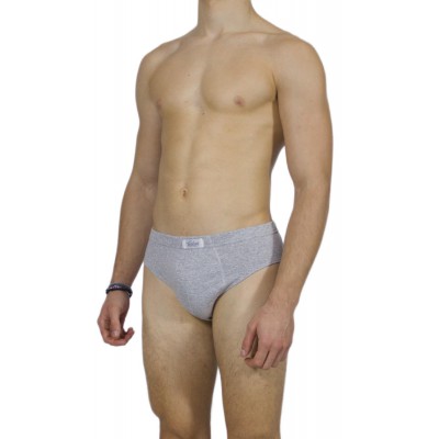 Men's Briefs Gray Melange 100% Cotton with Internal Elastic | Tzitzi Underwear