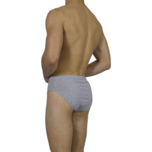 Men's Briefs Gray Melange with Internal Elastic – Handicraft-wholesale- Tzitzi Underwear