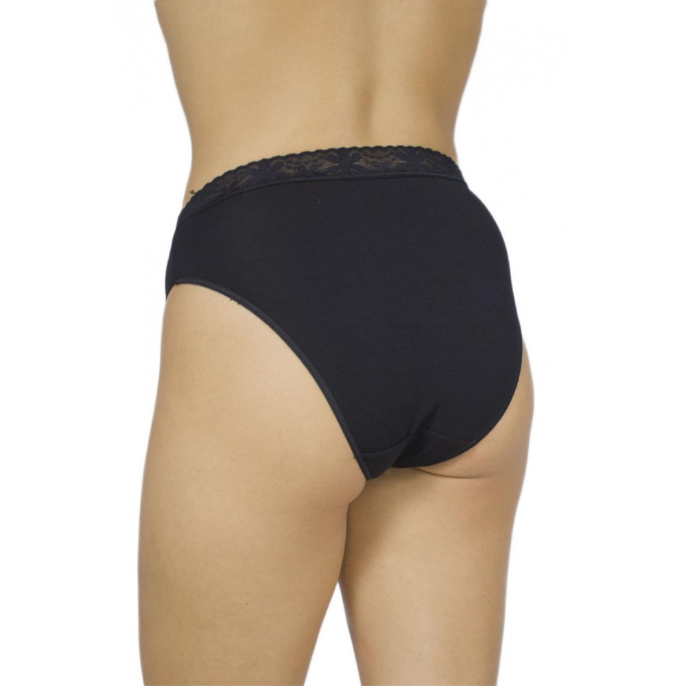 womens-bikini-tai-2/4-cotton-Black-lace-waistband-underwear-factory-wholesale-Tzitzi Underwear