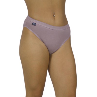 Women's Bikini Tai 2/4 Cotton Briefs Mocha with wide elastic | Tzitzi Underwear