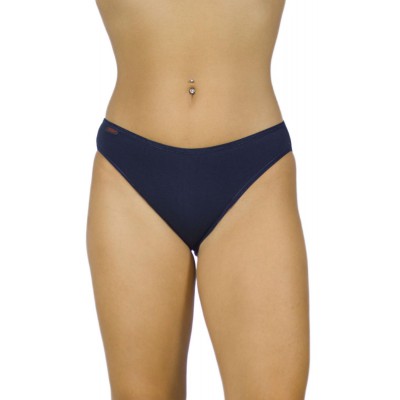 Women's Bikini Tai 2/4 Navy Blue Cotton Briefs with Thin Elastic | Tzitzi Underwear
