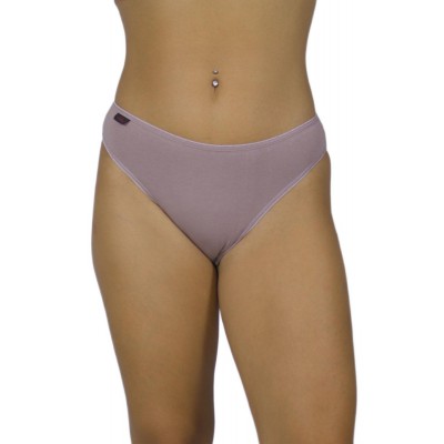 Women's Bikini Tai 2/4 Mocha Cotton Briefs with Thin Elastic | Tzitzi Underwear