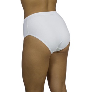 Women's Cotton Midi 3/4 Briefs White Wide Elastic - Lingerie Manufacturer - Wholesale - Tzitzi Underwear