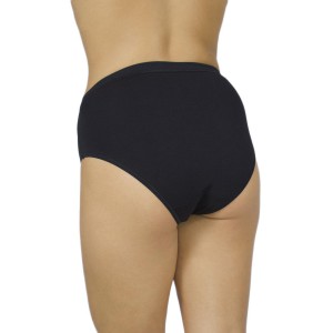 Women's Cotton Midi 3/4 Briefs Black Wide Elastic - Lingerie Manufacturer - Wholesale - Tzitzi Underwear