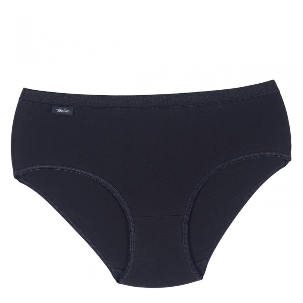 Women's Cotton Midi 3/4 Briefs Black Wide Elastic - Lingerie Manufacturer - Wholesale - Tzitzi Underwear