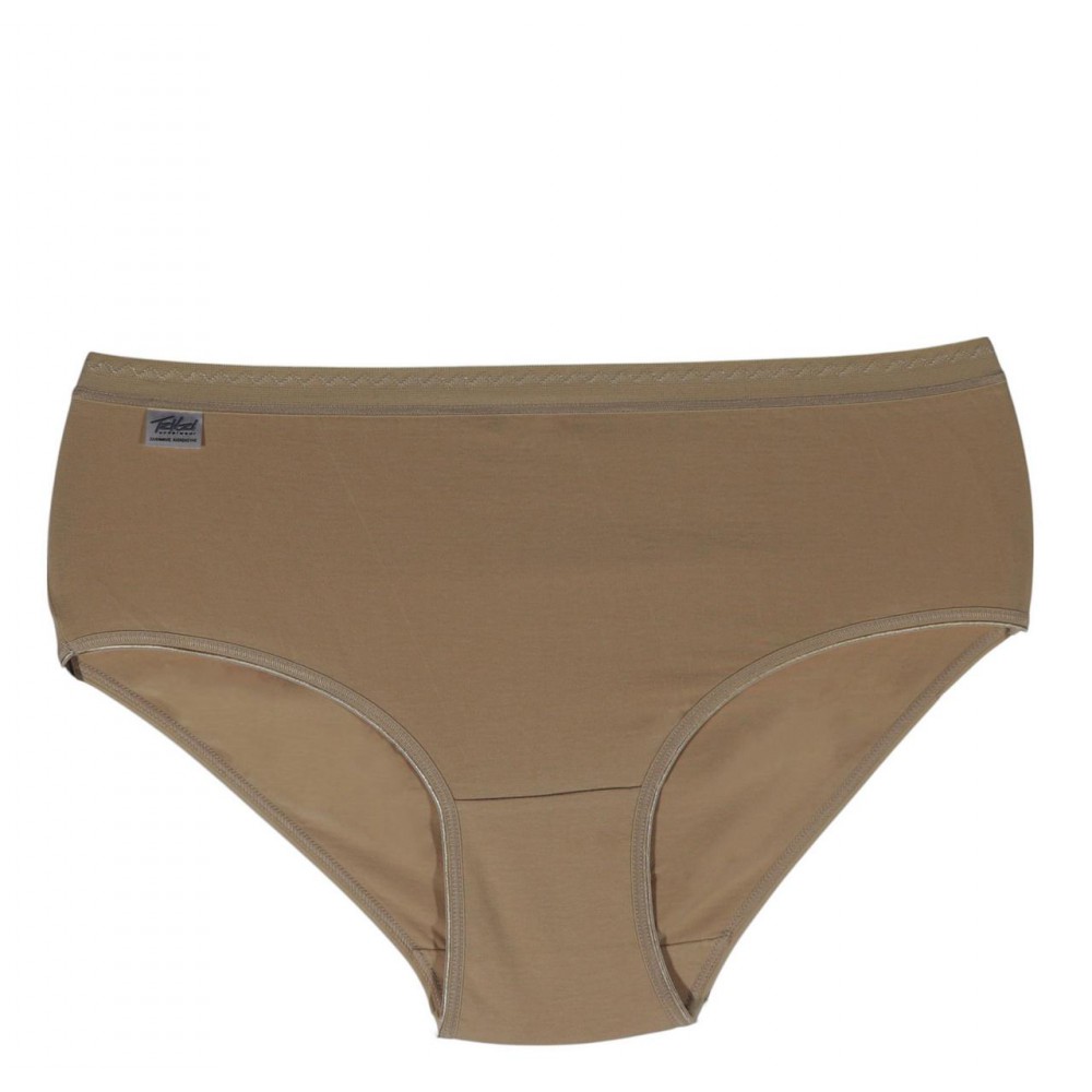 Women's Cotton Midi 3/4 Briefs Beige Wide Elastic - Lingerie Manufacturer - Wholesale - Tzitzi Underwear