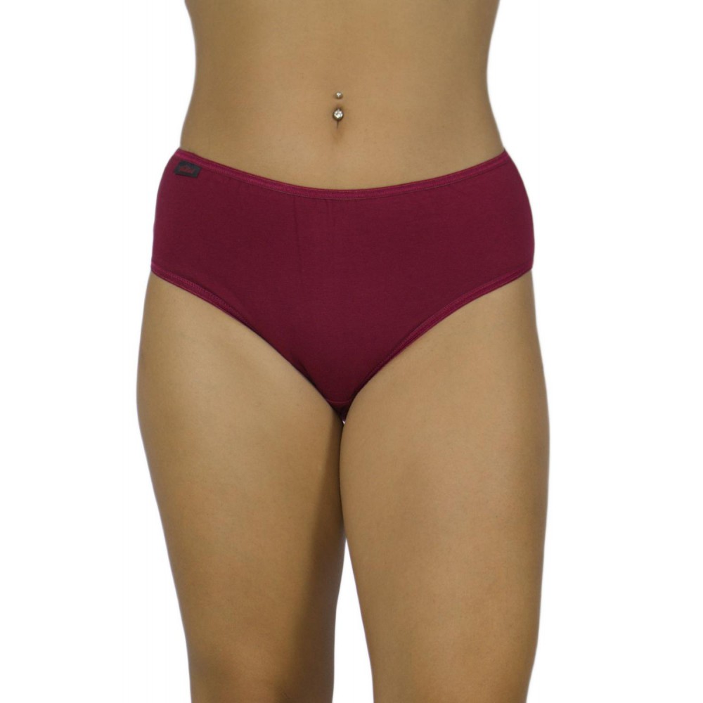 Women's Cotton Midi 3/4 Briefs Bordeaux thin Elastic - Lingerie Manufacturer - Wholesale - Tzitzi Underwear