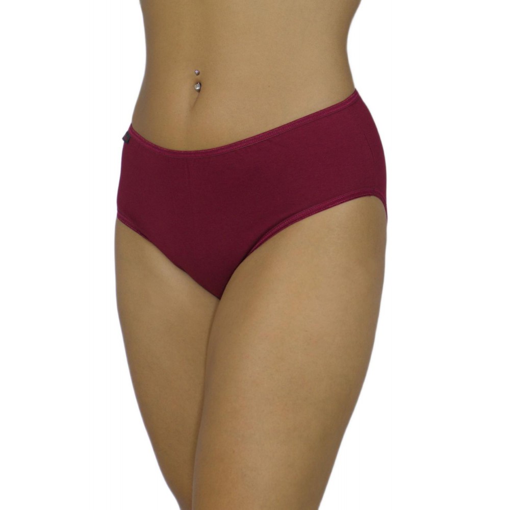 Women's Cotton Midi 3/4 Briefs Bordeaux thin Elastic - Lingerie Manufacturer - Wholesale - Tzitzi Underwear