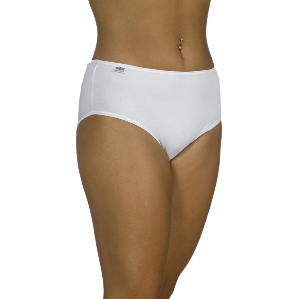 Women's Cotton Midi 3/4 Briefs White thin Elastic - Lingerie Manufacturer - Wholesale - Tzitzi Underwear