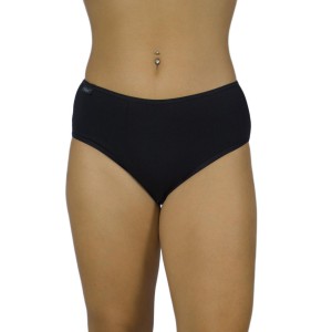 Women's Cotton Midi 3/4 Briefs Black thin Elastic - Lingerie Manufacturer - Wholesale - Tzitzi Underwear