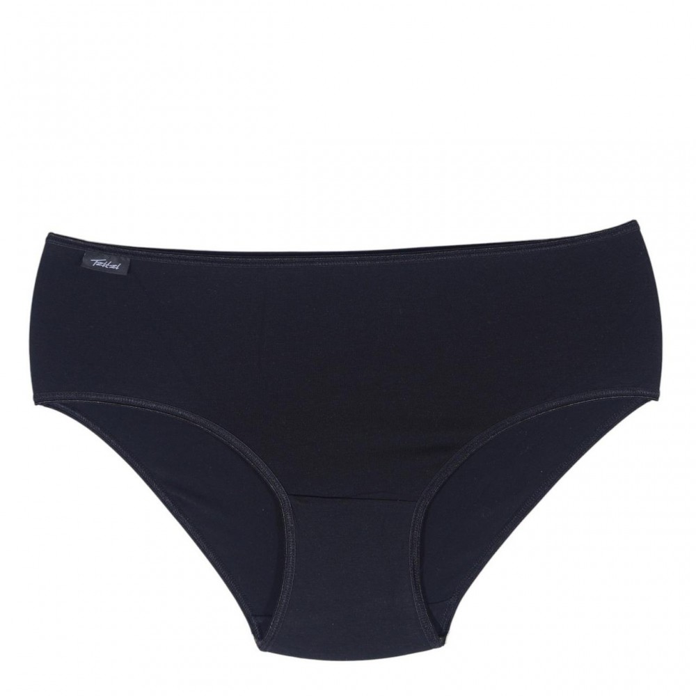 Women's Cotton Midi 3/4 Briefs Black thin Elastic - Lingerie Manufacturer - Wholesale - Tzitzi Underwear