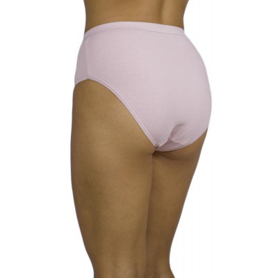 Women's High-Waisted Cotton Midi Briefs 3/4 Dusty Pink with thin Elastic Band | Tzitzi Underwear