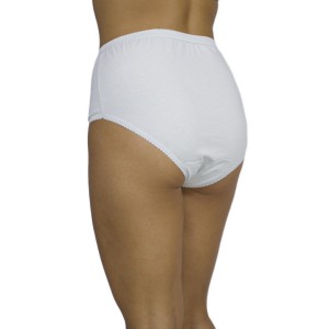womens-high-waisted-midi-3/4-cotton- Motif -white-lingerie-factory-wholesale-Tzitzi Underwear